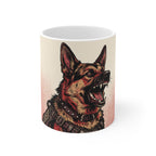 German Shepherd Comic Pop Art Ceramic Mug 11oz | Premium Dog Art | Tritan