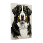 Bernese Mountain Dog Charcoal Portrait Canvas Print | Berner Wall Art Decor | Dog Lover Gift | Pet Memorial Art | Stretched Canvas