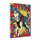 Siberian Husky Canvas Print - Dynamic Comic Book Pop Art Dog Wall Decor