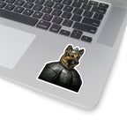 German Shepherd Kings & Queens Royal Portrait Sticker, Dog Portrait Vinyl Decal, Kiss-Cut Sticker, German Shepherd Lover Gift