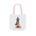 Poodle Halloween Tote Bag | Witch Dog Canvas Tote | Tritan