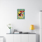 Beagle Comic Pop Art Canvas - Energetic Retro Dog Print with Halftone Shading and Bold Outlines