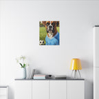 Boxer Dog Oil Painting Soccer Portrait Canvas Wall Art Decor Gift for Dog Lover