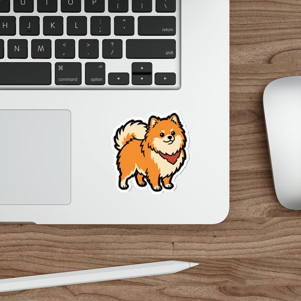 Pop Art Pomeranian Sticker | Tritan — Lifestyle View