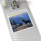 Acrylic Miniature Schnauzer - Mountain Overlook | Kiss-Cut Stickers