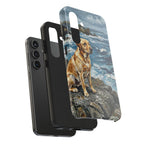 Acrylic Gallery Print Labrador Retriever - Coastal Cliffside | Tough Phone Case — detail view