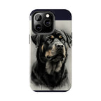 Charcoal Rottweiler Rottweiler Tough Phone Case - Rottweiler pride — gentle giants deserve great art — view 60 of 103