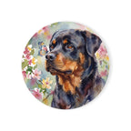 Rottweiler Watercolor Drink Coaster by Tritan — front studio view