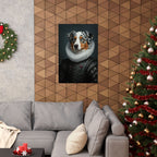 Australian Shepherd Renaissance Royal Portrait Matte Poster, Regal Dog Art Print, Australian Shepherd Lover Gift, Wall Art