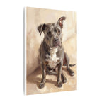 Blue Staffy — Painted Portrait Canvas