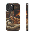Acrylic French Bulldog - Winter Hearth | Tough Phone Case
