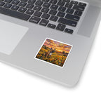 French Bulldog Acrylic Gallery Print Sunset Prairie Kiss-Cut Stickers | Premium Dog Prints | Tritan — view 11 of 12