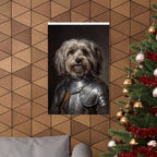 Havanese Medieval Knight Portrait Matte Poster, Regal Dog Art Print, Havanese Lover Gift, Wall Art