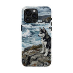 Acrylic Gallery Print Siberian Husky - Coastal Cliffside | Tough Phone Case — view 8 of 28