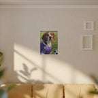 Beagle Soccer Portrait Oil Painting Canvas Print, Dog Wall Art Decor, Pet Lover Gift