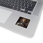 Beagle Medieval Knight Portrait Sticker, Dog Portrait Vinyl Decal, Kiss-Cut Sticker, Beagle Lover Gift
