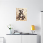 Blue Staffy — Painted Portrait Canvas