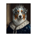 Australian Shepherd Kings & Queens Royal Portrait Matte Poster, Regal Dog Art Print, Australian Shepherd Lover Gift, Wall Art