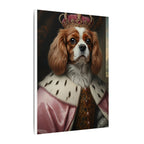 Cavalier King Charles Spaniel Medieval Knight Portrait Canvas Wall Art, Regal Dog Painting, Stretched Canvas