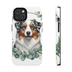 Australian Shepherd Watercolor Botanical Wreath Phone Case | Premium Dog Prints | Tritan — primary view