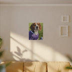 Beagle Soccer Portrait Oil Painting Canvas Print, Dog Wall Art Decor, Pet Lover Gift