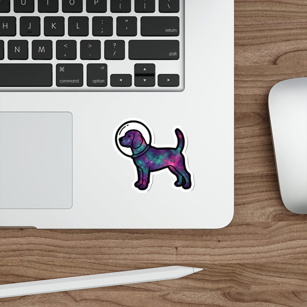 Cosmic Beagle Sticker | Tritan — Lifestyle View
