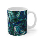 Siberian Husky Stained Glass Cool Jewel Ceramic Mug 11oz | Dog Lover Gift