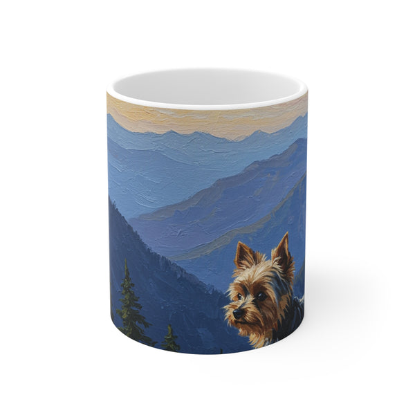 Acrylic Yorkshire Terrier - Mountain Overlook | Ceramic Mug 11oz