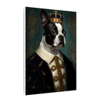 Boston Terrier Kings & Queens Royal Portrait Canvas Wall Art, Regal Dog Painting, Boston Terrier Lover Gift, Stretched Canvas