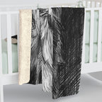 Australian Shepherd Charcoal Portrait Throw Blanket | Premium Dog Art | Tritan