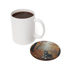 Acrylic Miniature Schnauzer - Autumn Woods | Cork Back Coaster