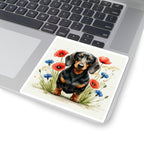 Dachshund Watercolor Wildflower Field Kiss-Cut Stickers | Premium Dog Prints | Tritan — view 7 of 12