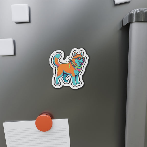 Y2K Siberian Husky Magnet | Tritan — Lifestyle View