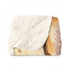 Corgi Watercolor Meadow Golden Throw Blanket | Premium Dog Art | Tritan