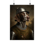 German Shorthaired Pointer Medieval Knight Portrait Matte Poster, Regal Dog Art Print, German Shorthaired Pointer Lover Gift, Wall Art