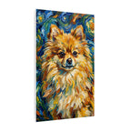 Pomeranian Post-Impressionist Oil Painting Canvas Wall Art | Pomeranian Gift | Dog Lover Decor | Pet Portrait Stretched Canvas Print