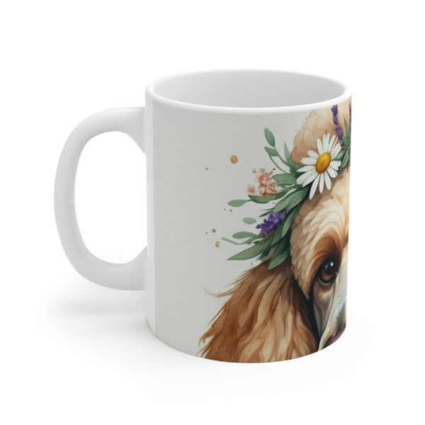 Poodle Watercolor Floral Crown Coffee Mug | Premium Dog Prints | Tritan