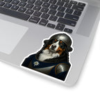 Bernese Mountain Dog Medieval Knight Portrait Sticker, Dog Portrait Vinyl Decal, Kiss-Cut Sticker, Bernese Mountain Dog Lover Gift