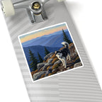 Acrylic Siberian Husky - Mountain Overlook | Kiss-Cut Stickers