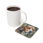 Beagle Watercolor Garden Peek Drink Coaster | Premium Dog Art | Tritan