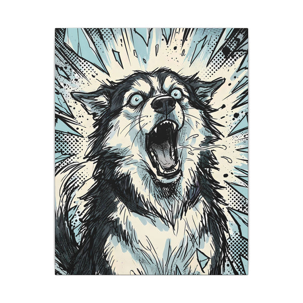 Pop Art Husky Canvas | Bold Dog Wall Art