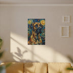 Great Dane Post-Impressionist Oil Painting Stretched Canvas Wall Art | Dog Lover Gift | Giant Breed Decor