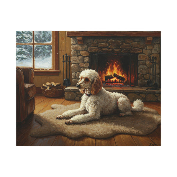 Poodle Acrylic Art Print Stretched Canvas Wall Art | Dog Lover Gift | Modern Pet Portrait Home Decor | Dog Mom Gift