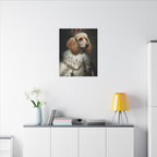 Poodle Renaissance Royal Portrait Canvas Wall Art, Regal Dog Painting, Poodle Lover Gift, Stretched Canvas