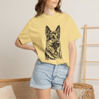 German Shepherd Woodcut Art Shirt | Comfort Colors Tee
