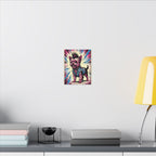 Yorkshire Terrier Canvas Print - Dynamic Comic Book Art with Halftone Dots - Energetic Yorkie Pop Art for Dog Lovers