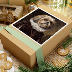 Shih Tzu Renaissance Royal Portrait Sticker, Dog Portrait Vinyl Decal, Kiss-Cut Sticker, Shih Tzu Lover Gift