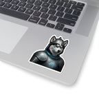 Siberian Husky Medieval Knight Portrait Sticker, Dog Portrait Vinyl Decal, Kiss-Cut Sticker, Siberian Husky Lover Gift