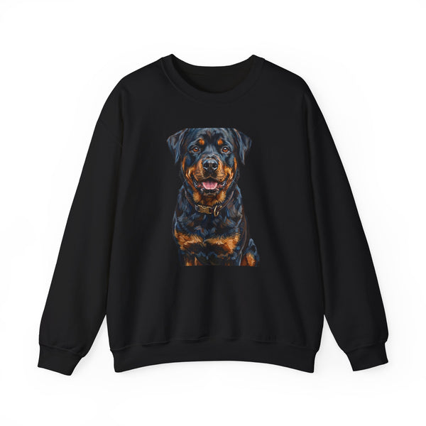 Rottweiler Sweatshirt | Painterly Dog Art Crewneck | Rottie Mom Gift | Cozy Pullover for Dog Lovers | Pet Portrait Apparel