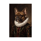 French Bulldog Renaissance Royal Portrait Matte Poster, Regal Dog Art Print, French Bulldog Lover Gift, Wall Art